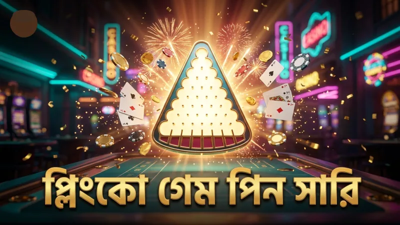 প্লিংকো গেমের পিন সারি বল ড্রপের গতিপথ নির্ধারণ করে।